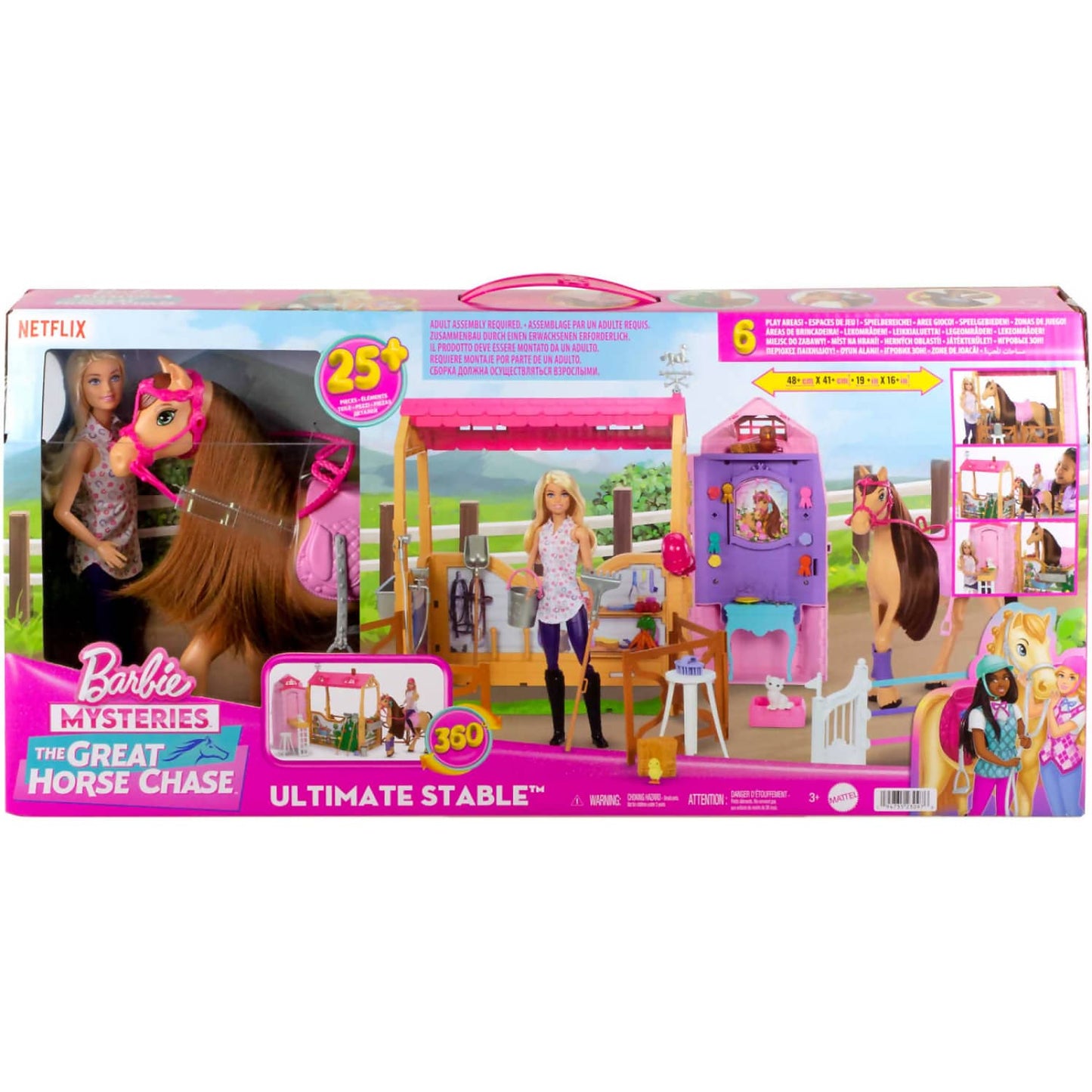 Barbie Mysteries - The Great Horse Chase Stable Playset - Mattel