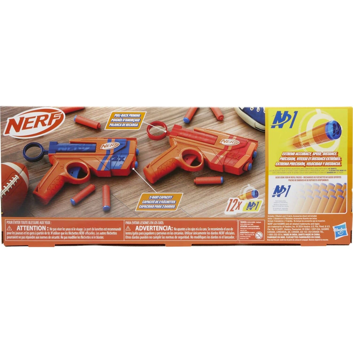 Nerf - N Series Duo Pack Includes 2 Ward Blasters 12 Nerf N1 Darts Compatible Only With Nerf N Series Blasters - Hasbro