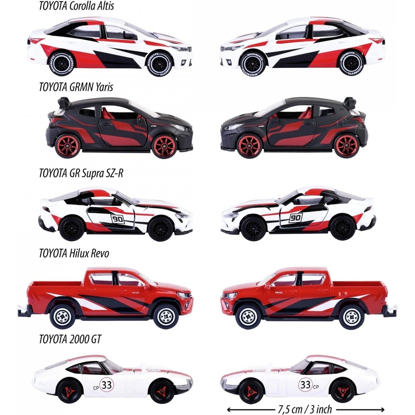 Majorette - Toyota Racing 5 Pieces Giftpack