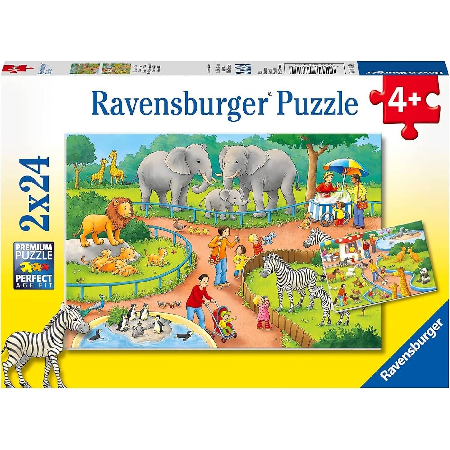 Ravensburger - A Day At The Zoo Jigsaw Puzzle 2 X 24pc