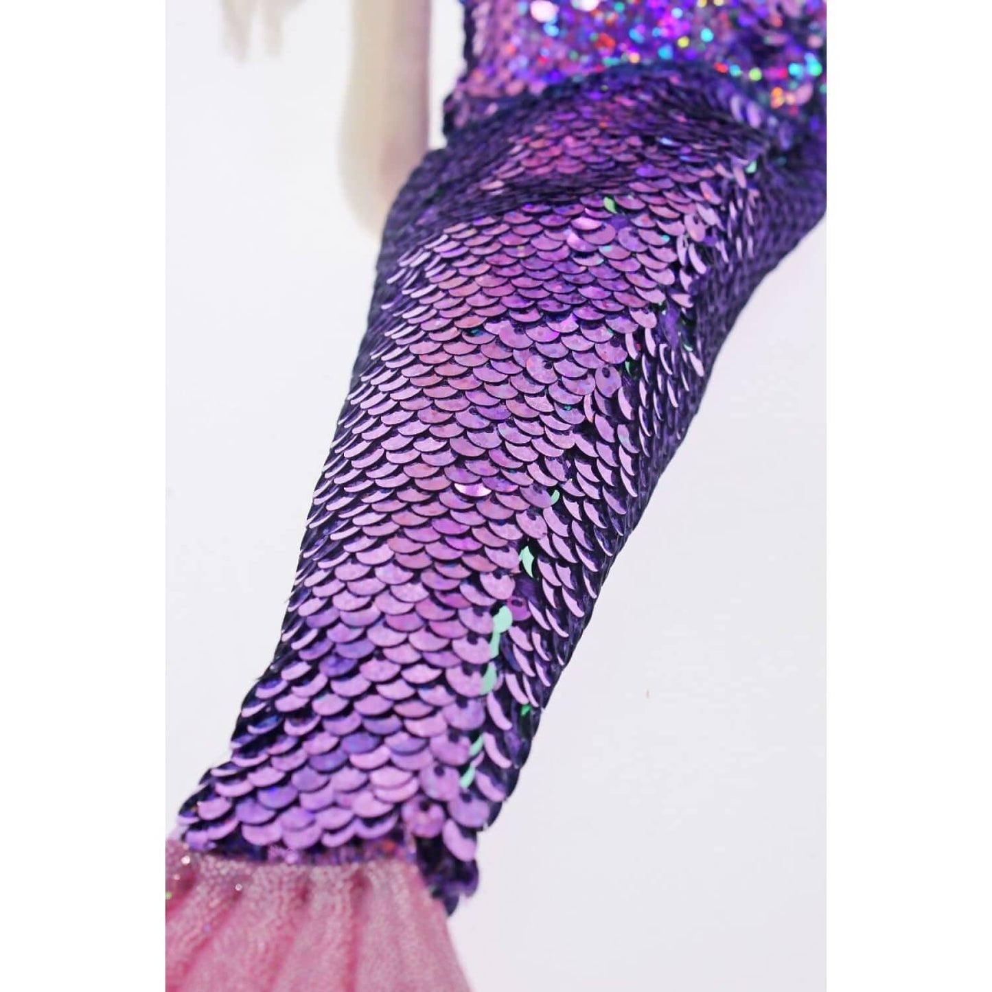Cotton Candy - Mermaid Anna 45cm Purple/Silver Flip Sequined Tail - Plush
