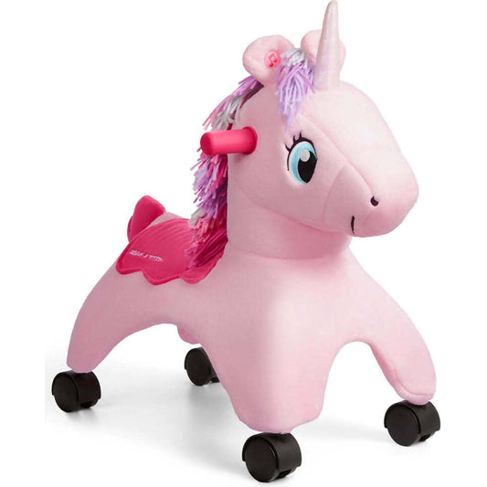 Radio Flyer - Shimmer the Magical Touch Unicorn Ride-On with EZ-Glide Caster Wheels