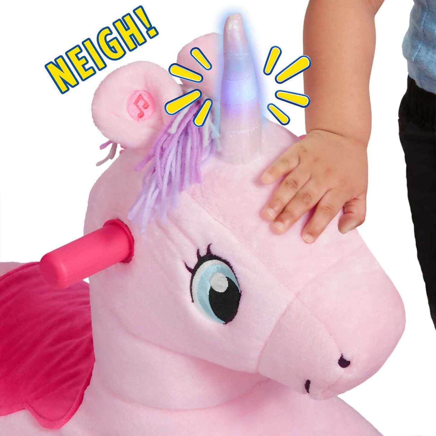 Radio Flyer - Shimmer the Magical Touch Unicorn Ride-On with EZ-Glide Caster Wheels