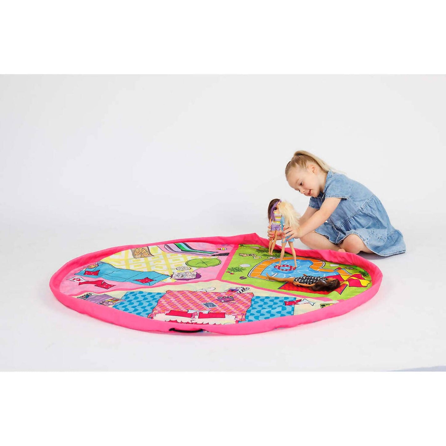 Barbie - Malibu Play Pouch Toy Storage Bag & Mat - Mattel