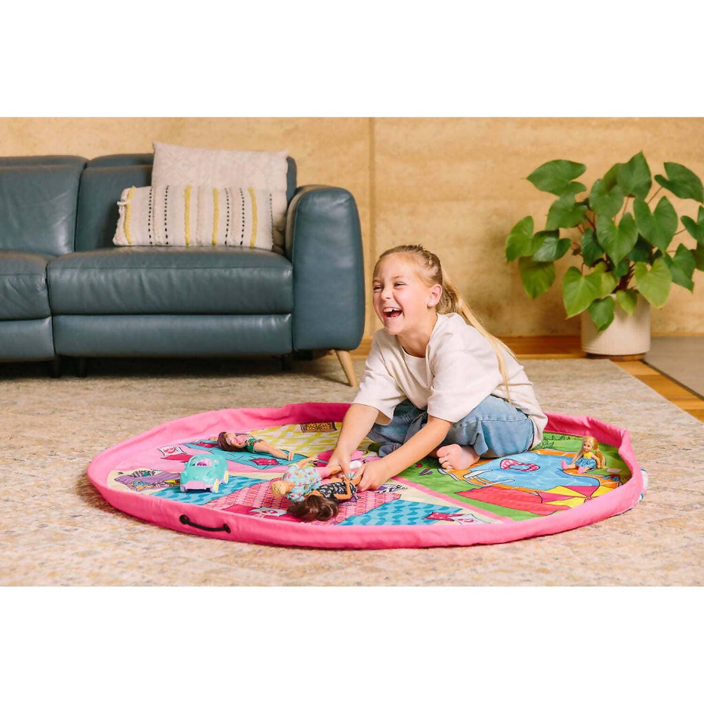 Barbie - Malibu Play Pouch Toy Storage Bag & Mat - Mattel