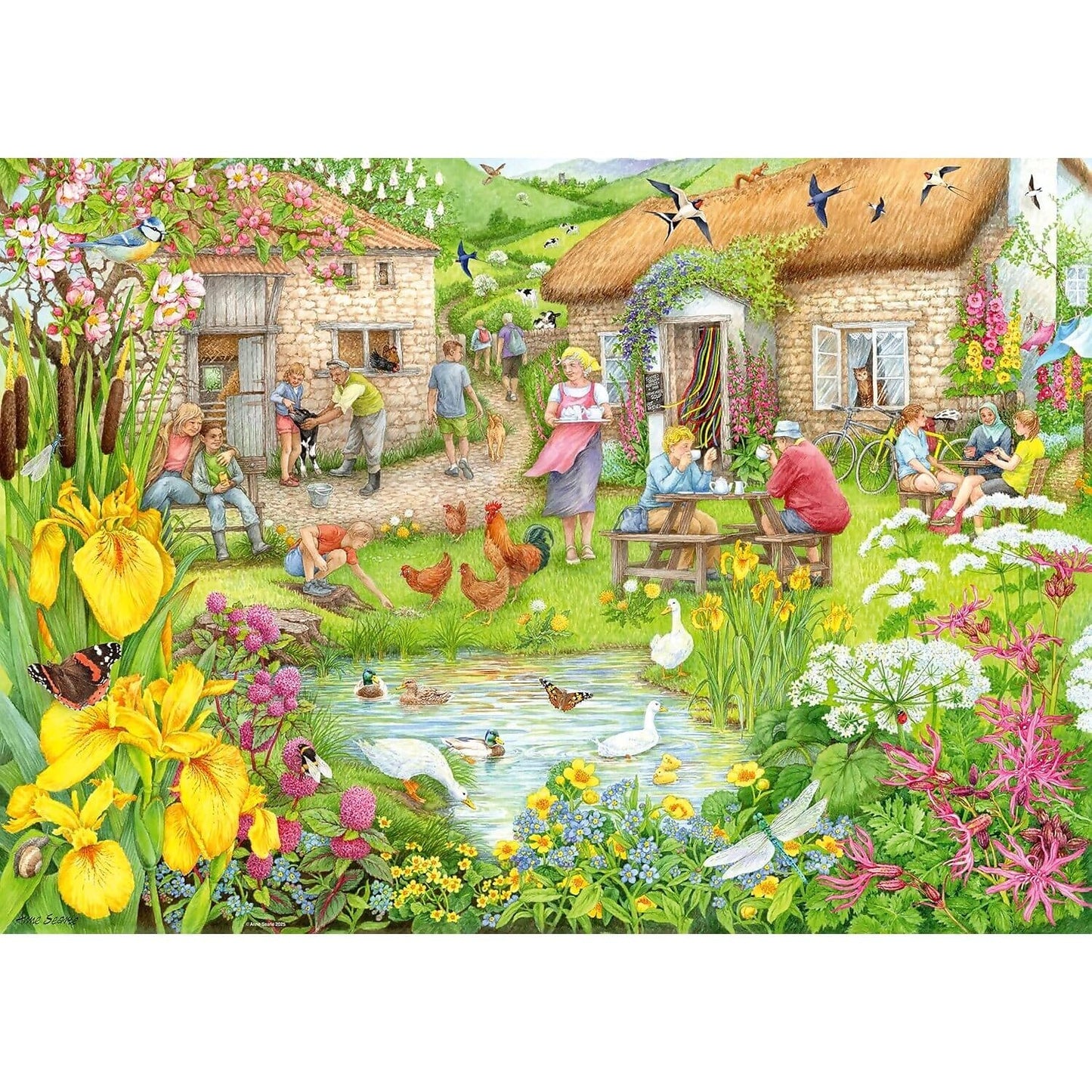 Ravensburger - Cosy Cafe No. 3 Valley Cafe Farm Jigsaw Puzzle 1000pc