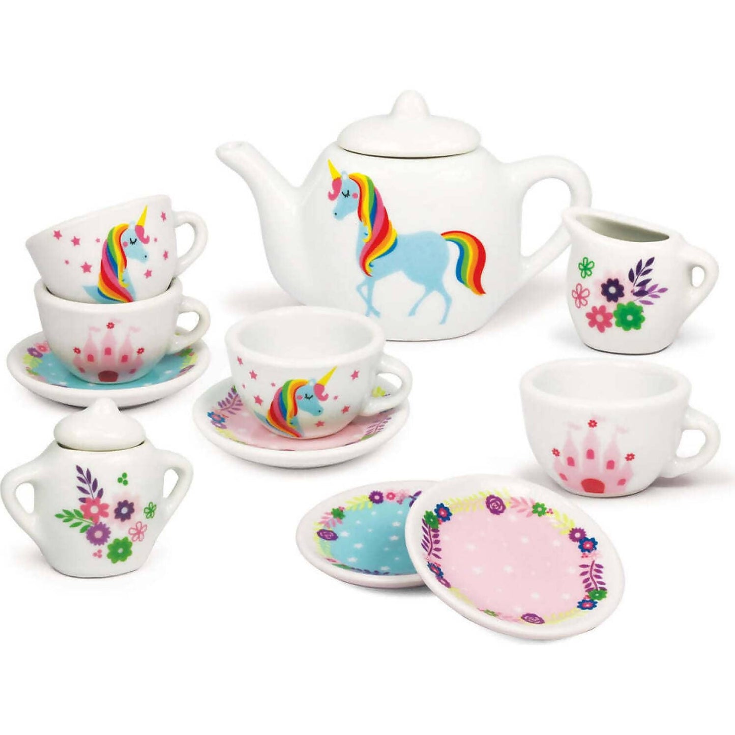 Champion - Unicorn Porcelain 13 Piece Tea Set