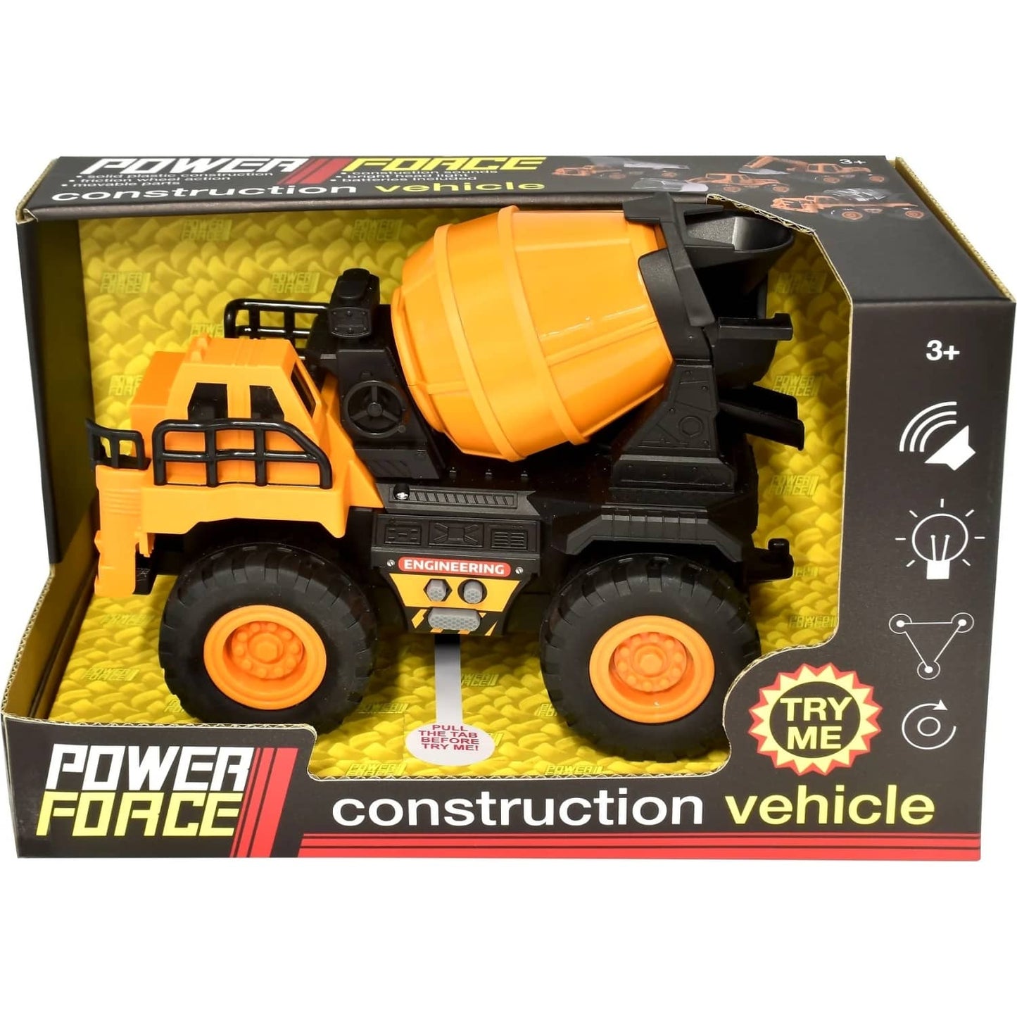 Power Force - Construction Vehicle Mixer with Light & Sound