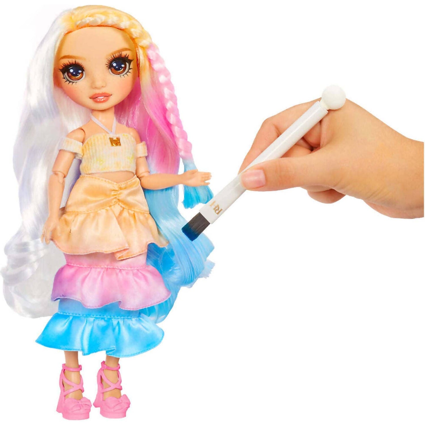 Rainbow High - Watercolour & Create DIY Fashion Doll - Brown Eyes