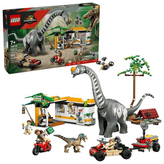 LEGO 76973 Raptor & Titanosaurus Tracking Mission - Jurassic World