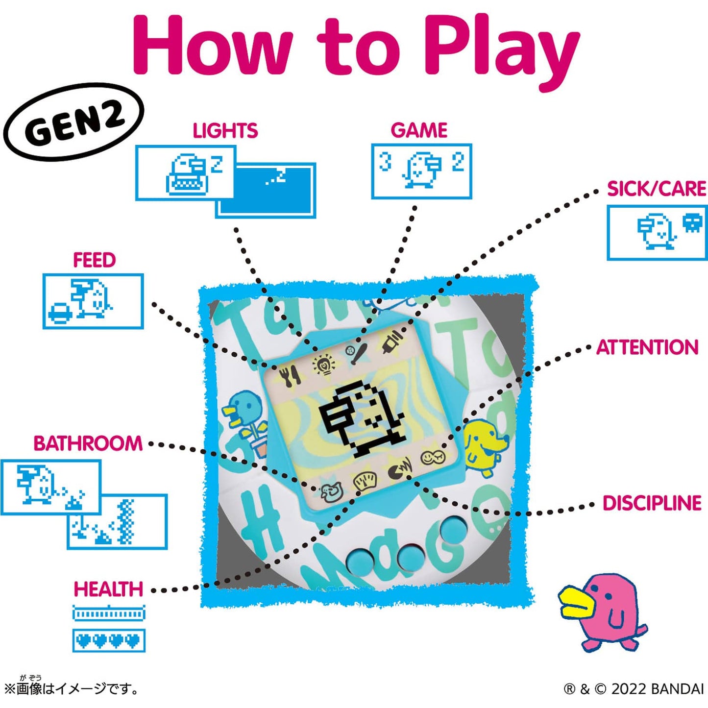Tamagotchi - Original Virtual Reality Pet - Sky Gen2