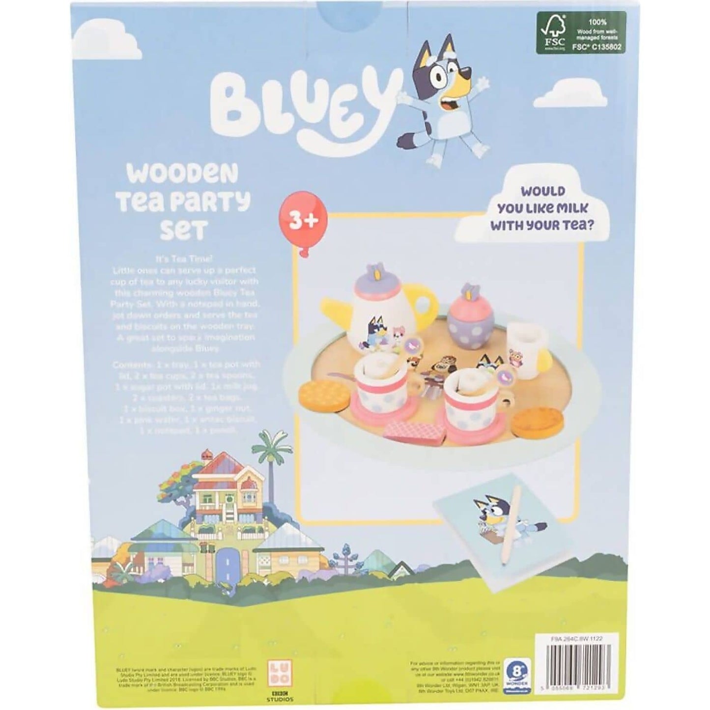 Bluey - Wooden Tea Party Set 18pc - Jasnor