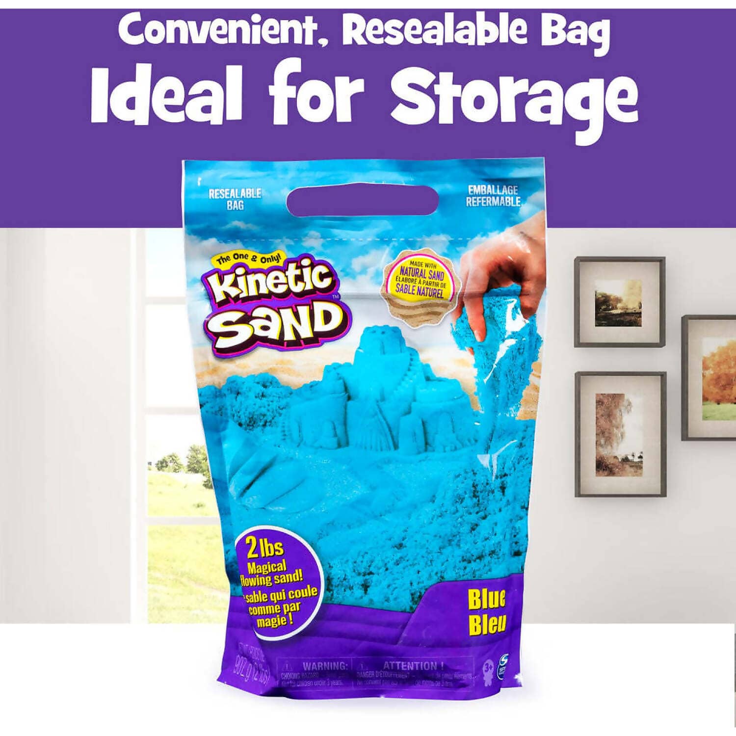 Kinetic Sand - The Original Moldable Sand Refill Blue 907gm - Spin Master