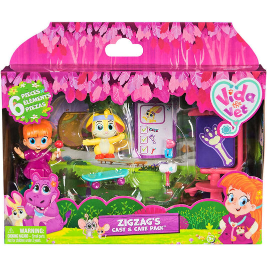 Vida The Vet - Vida & Zig Zag’s Cast & Care Playset Pack - Spin Master