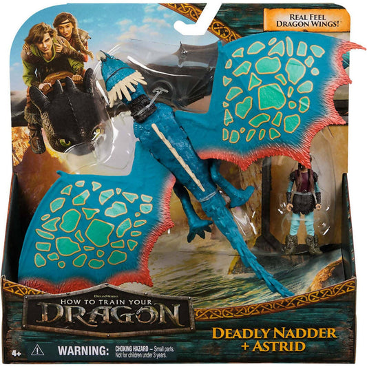 Dreamworks - How To Train Your Dragon Figure Deadly Nadder & Astrid - Spin Master