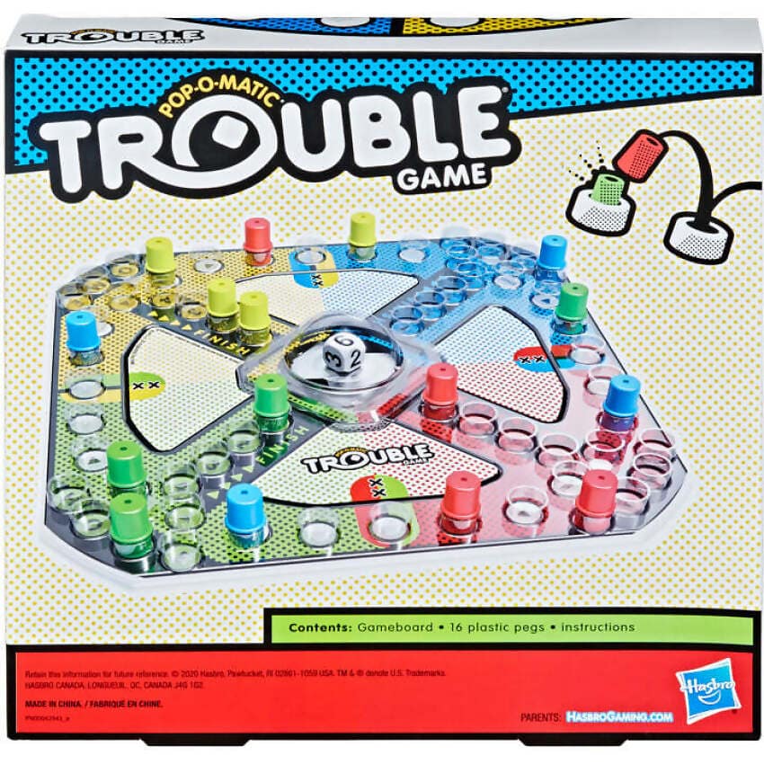 Hasbro Gaming - Trouble Game Pop-O-Matic Family Board Game