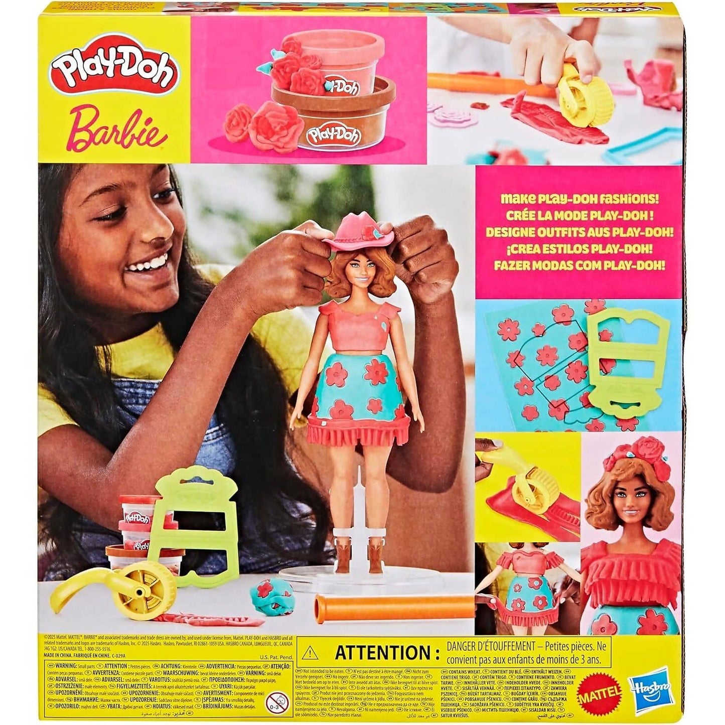 Play-Doh - Barbie Florals & Fringe Doll Set - Hasbro
