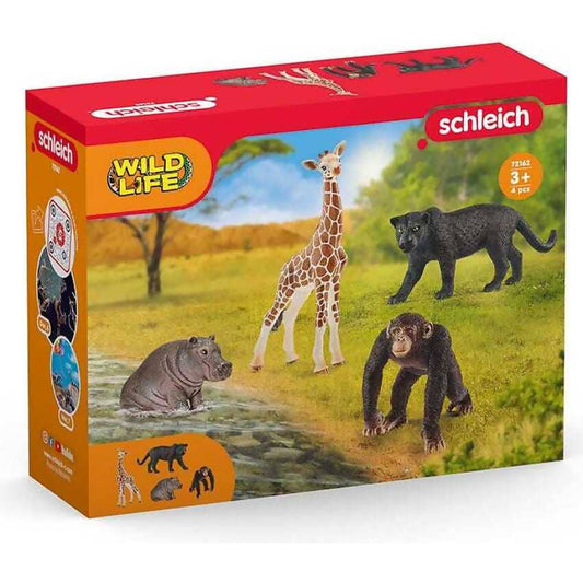 Schleich - WILD LIFE  Safari 4 Piece Animal Starter Set