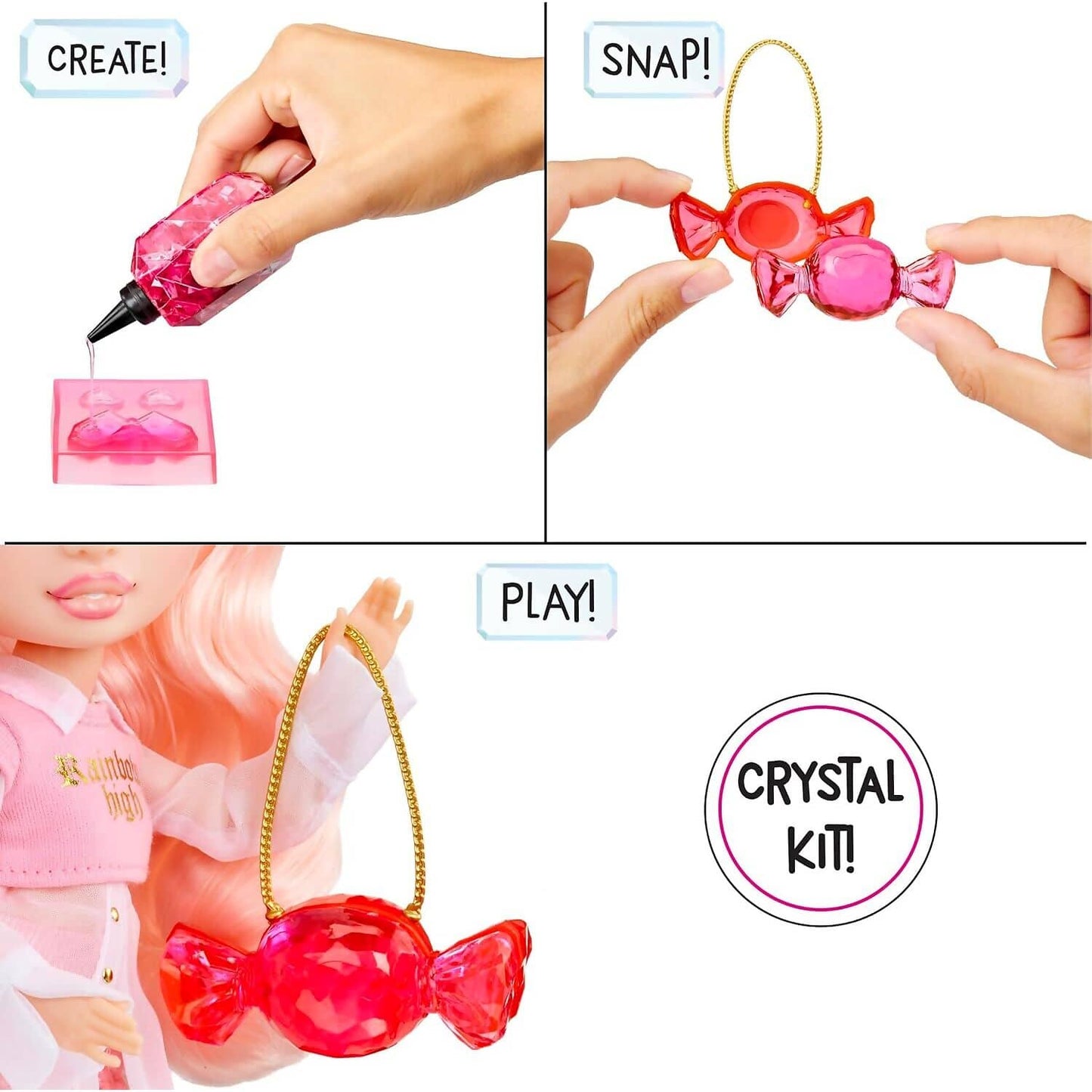 Rainbow High - Creative Crystals Bella Parker 28cm Fashion Doll & Accessories DIY