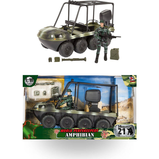 World Peacekeepers - Scale 1:18 Amphibian Vehicle with Action Figure and Accessories