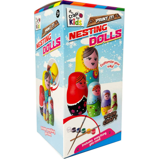 BMS - Craft For Kids Paint Your Own Wooden Nesting Dolls