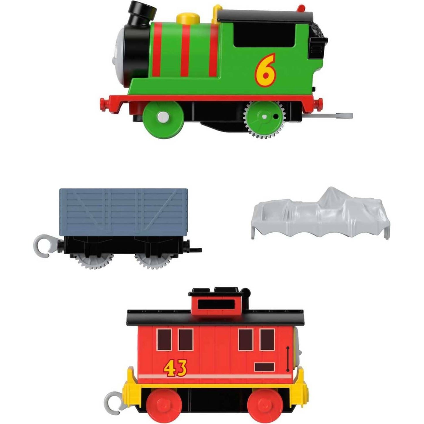 Fisher-Price - Thomas & Friends Percy & Brake Car Bruno Motorized Vehicle Set - Mattel