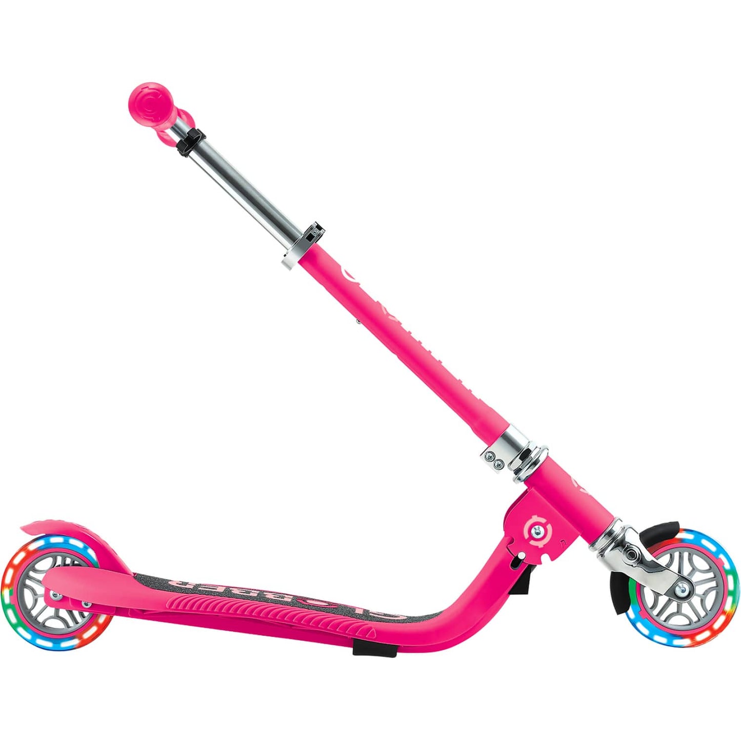 Globber - Flow Foldable Junior Scooter with Lights - Pastel Pink / Fuchsia