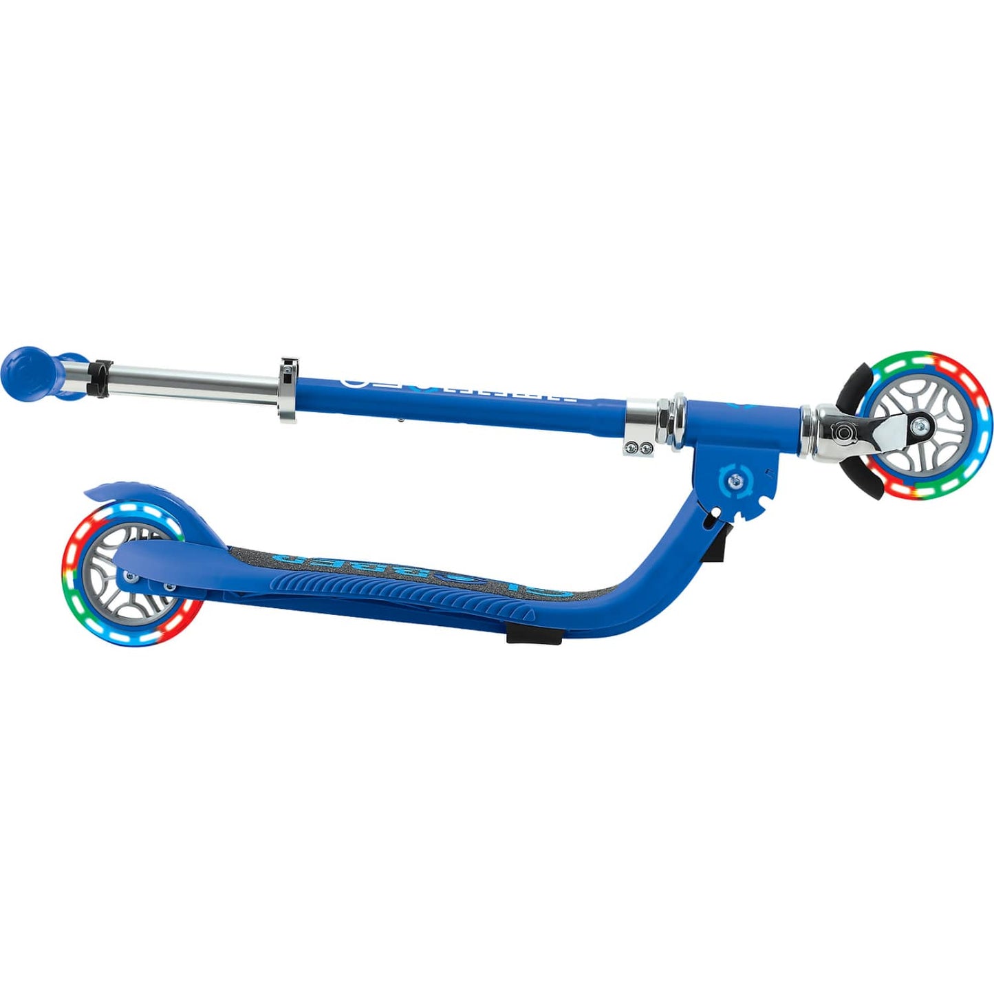 Globber - Flow Foldable Junior Scooter with Lights Navy Blue / Sky Blue