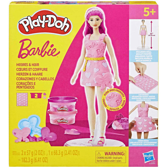 Play-Doh - Barbie Hearts and Hair Doll Set - Hasbro