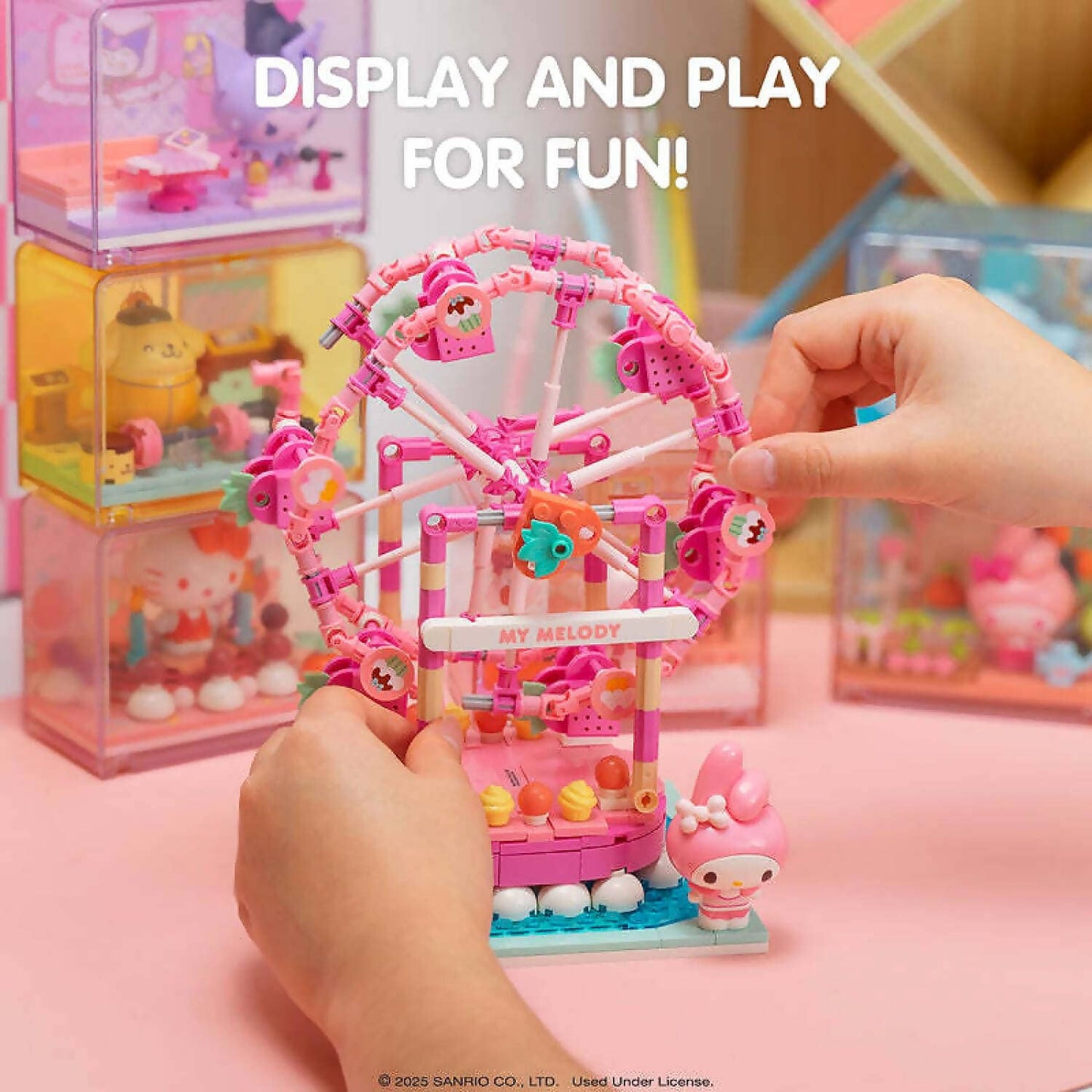 Hello Kitty and Friends - YuMe Blocks Summer Wunderland - My Melody Ferris Wheel 388 Pieces