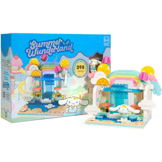 Hello Kitty and Friends - YuMe Blocks Summer Wunderland - Cinnamoroll Wave Pool Cafe 398 Pieces