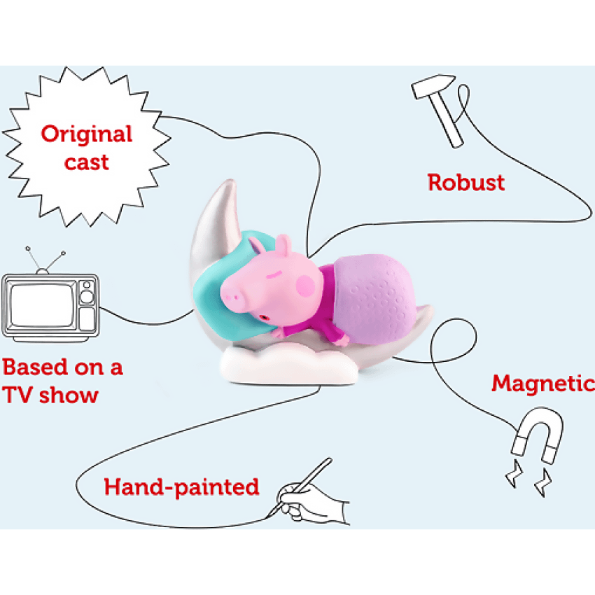 Tonies - Peppa Pig: Peppa's Bedtime Stories Tonie Audio Character (Toniebox Not Included)