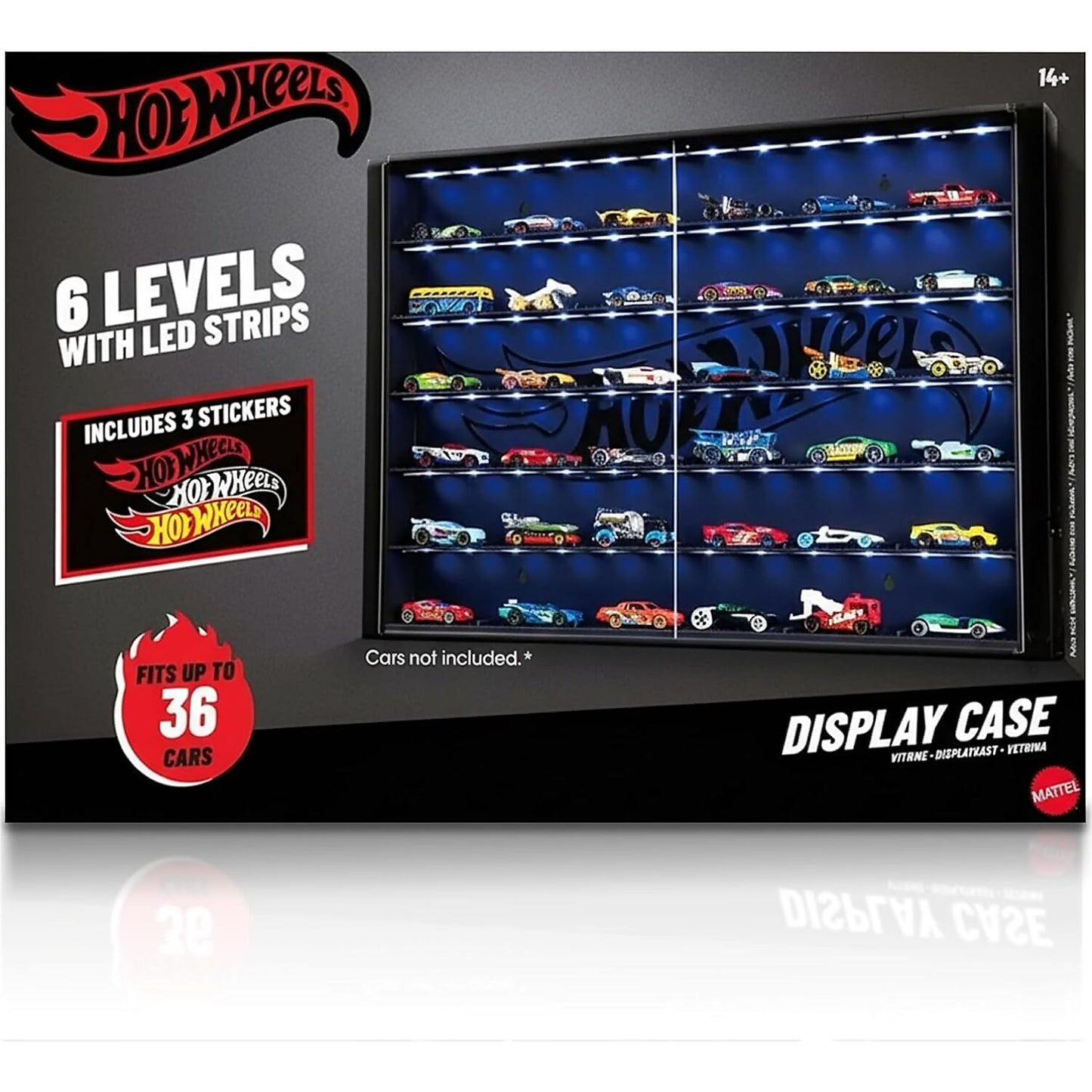 The Brand Licensing Group - Hot Wheels 36 Car LED Display Case (cars pictured on box not included)