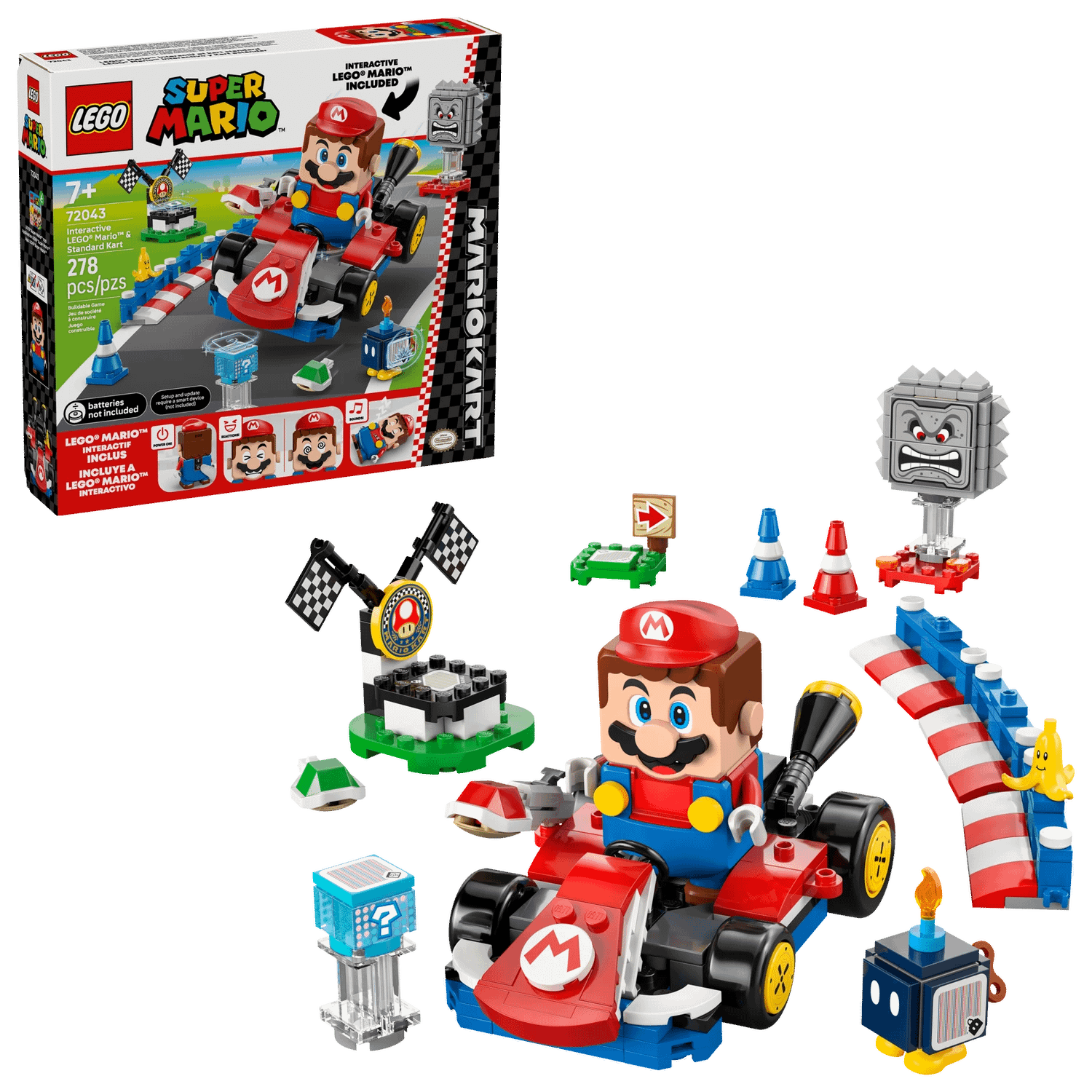 LEGO 72043 Mario Kart - Interactive LEGO Mario & Standard Kart - Super Mario