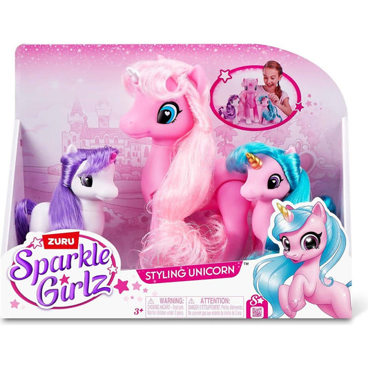 Zuru - Sparkle Girlz Styling Unicorn 3 Pack