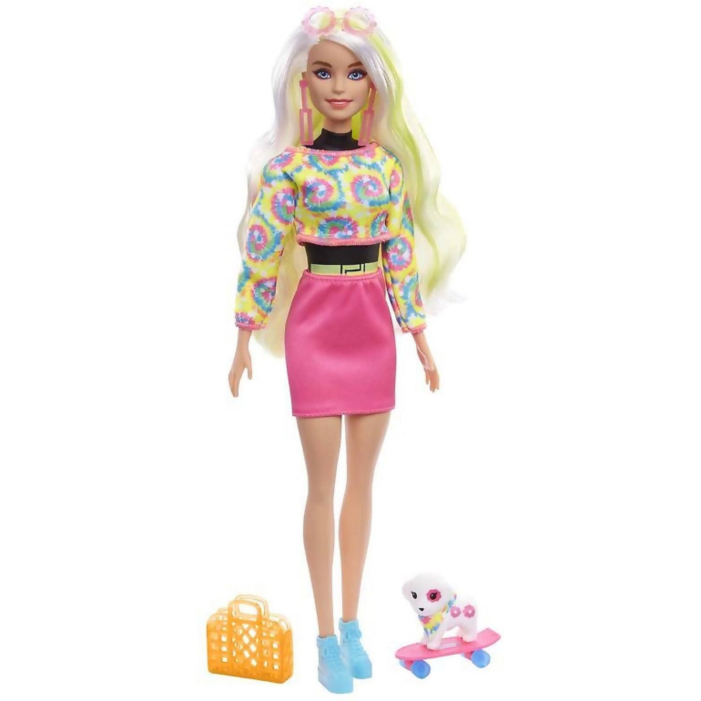 Barbie - Barbie Colour Reveal Totally Neon Fashions Tie Dye Pink - Mattel