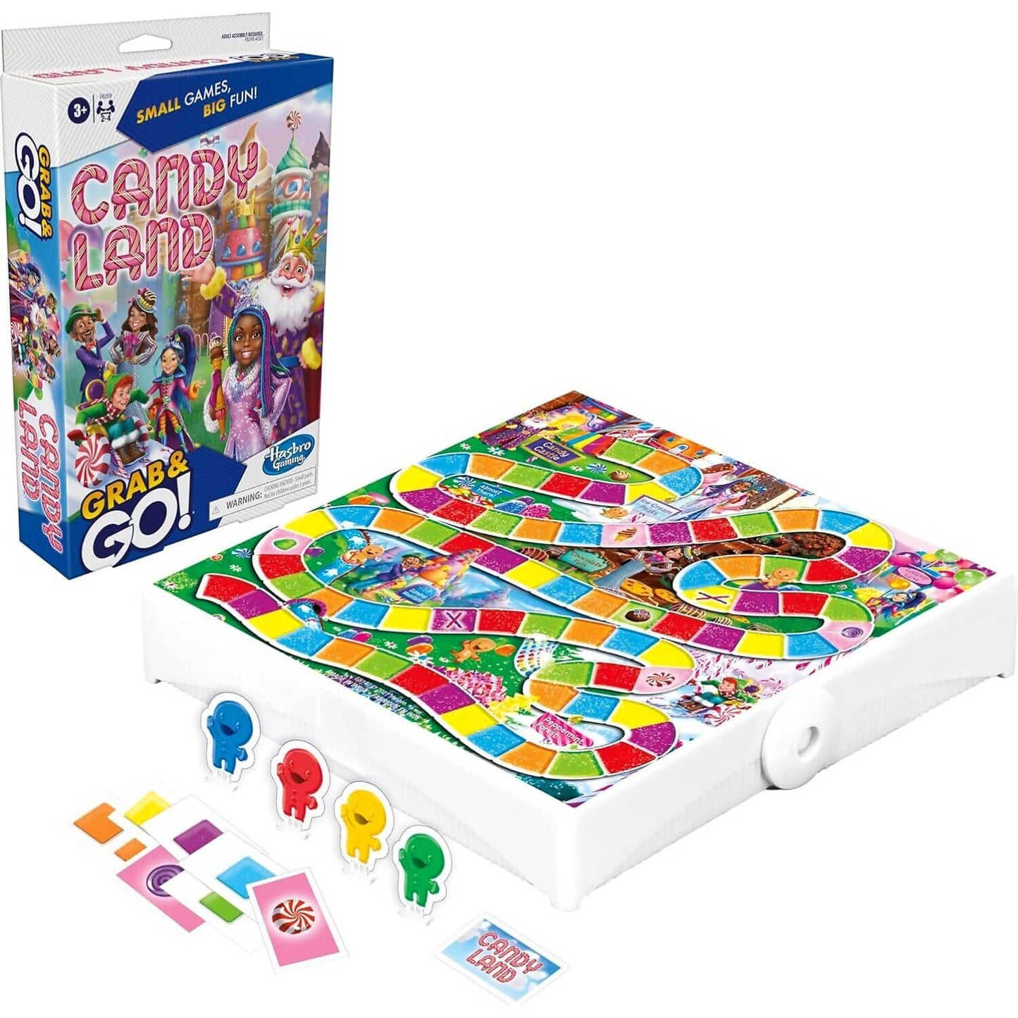Hasbro Gaming - Candy Lane Grab & Go! Portable Travel Board Game