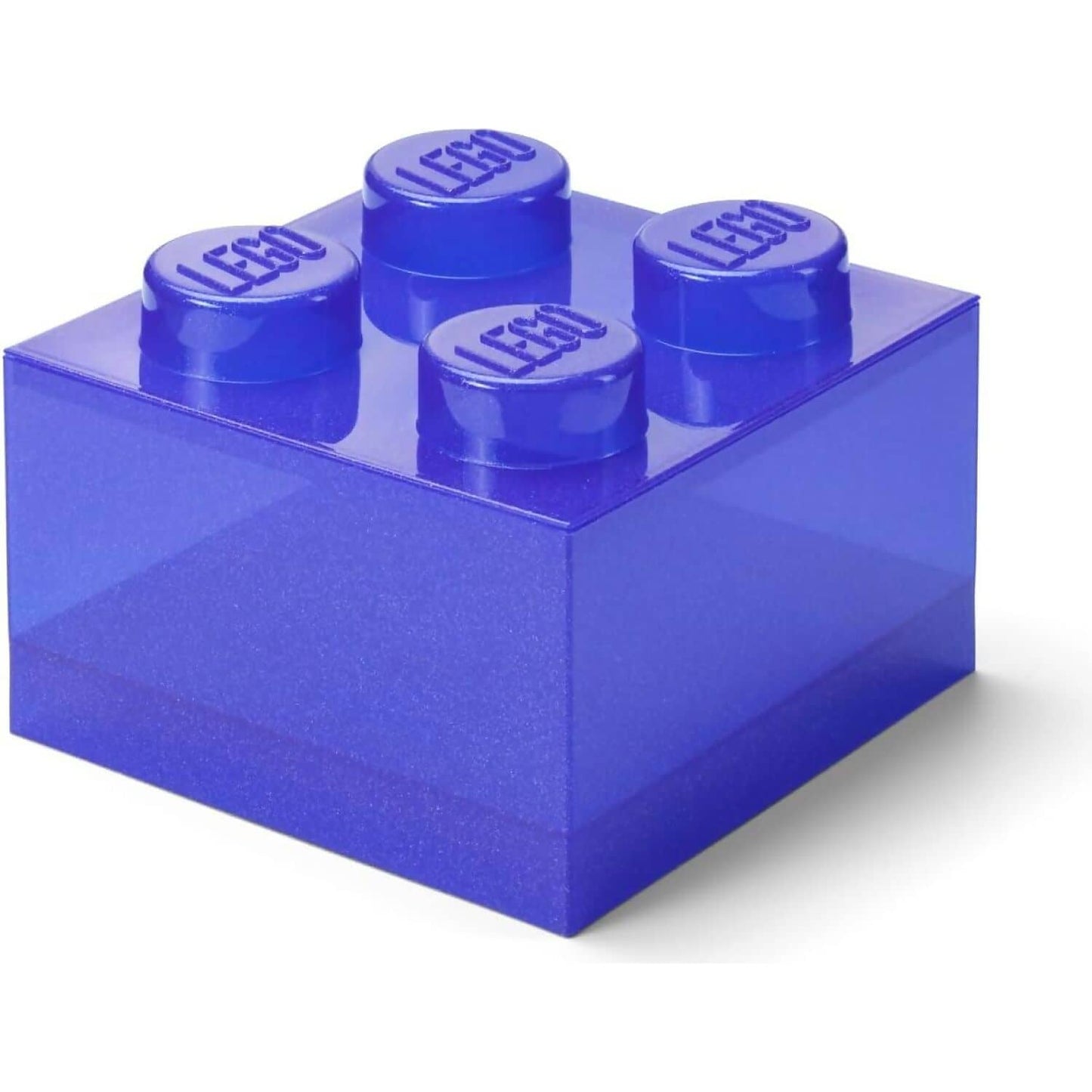 LEGO Storage Brick 4 Studs Top Lid Translucent Glitter Violet - Room Copenhagen