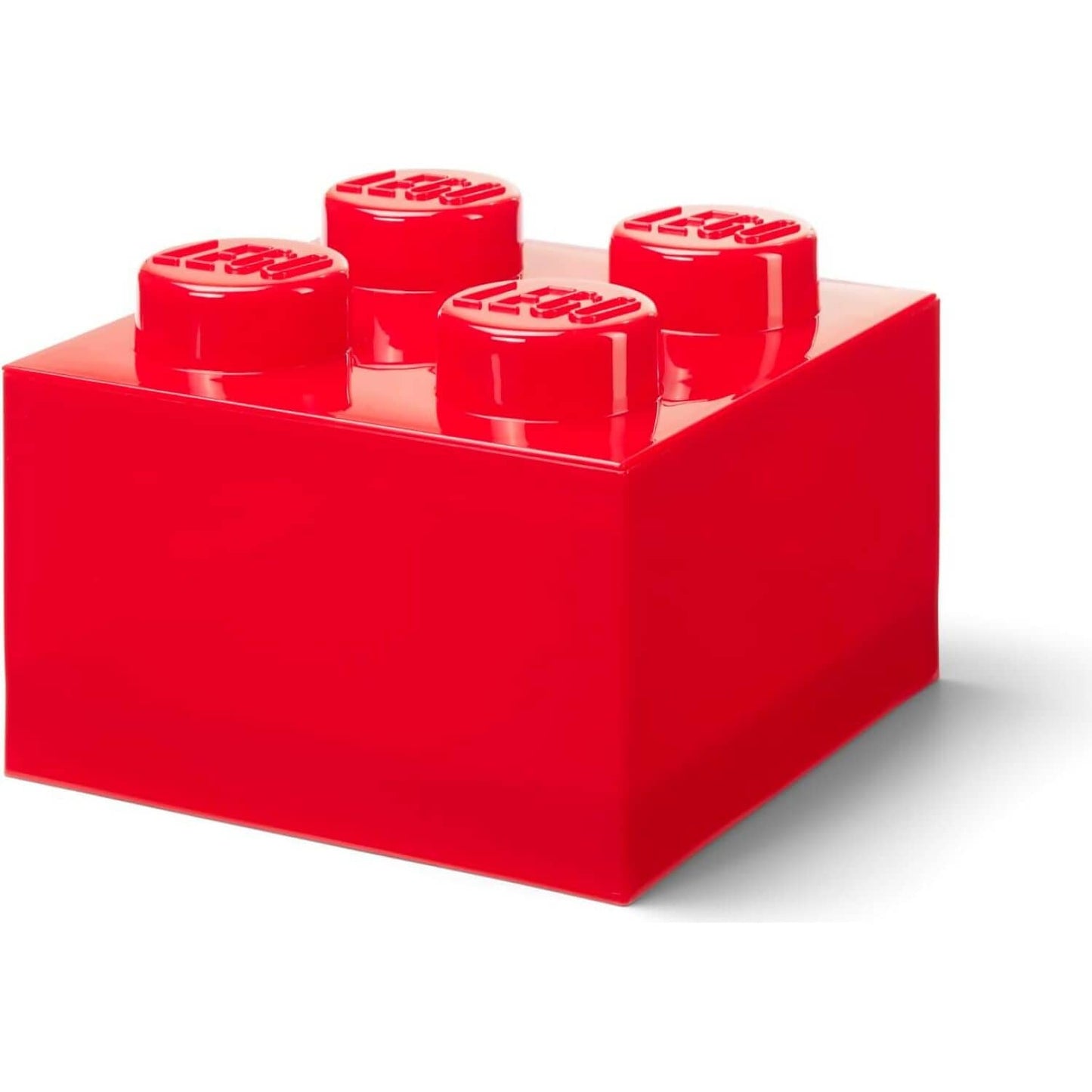 LEGO Storage Brick 4 Studs Top Lid Translucent Red - Room Copenhagen