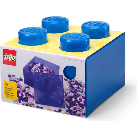 LEGO Storage Brick 4 Studs Top Lid Translucent Blue - Room Copenhagen