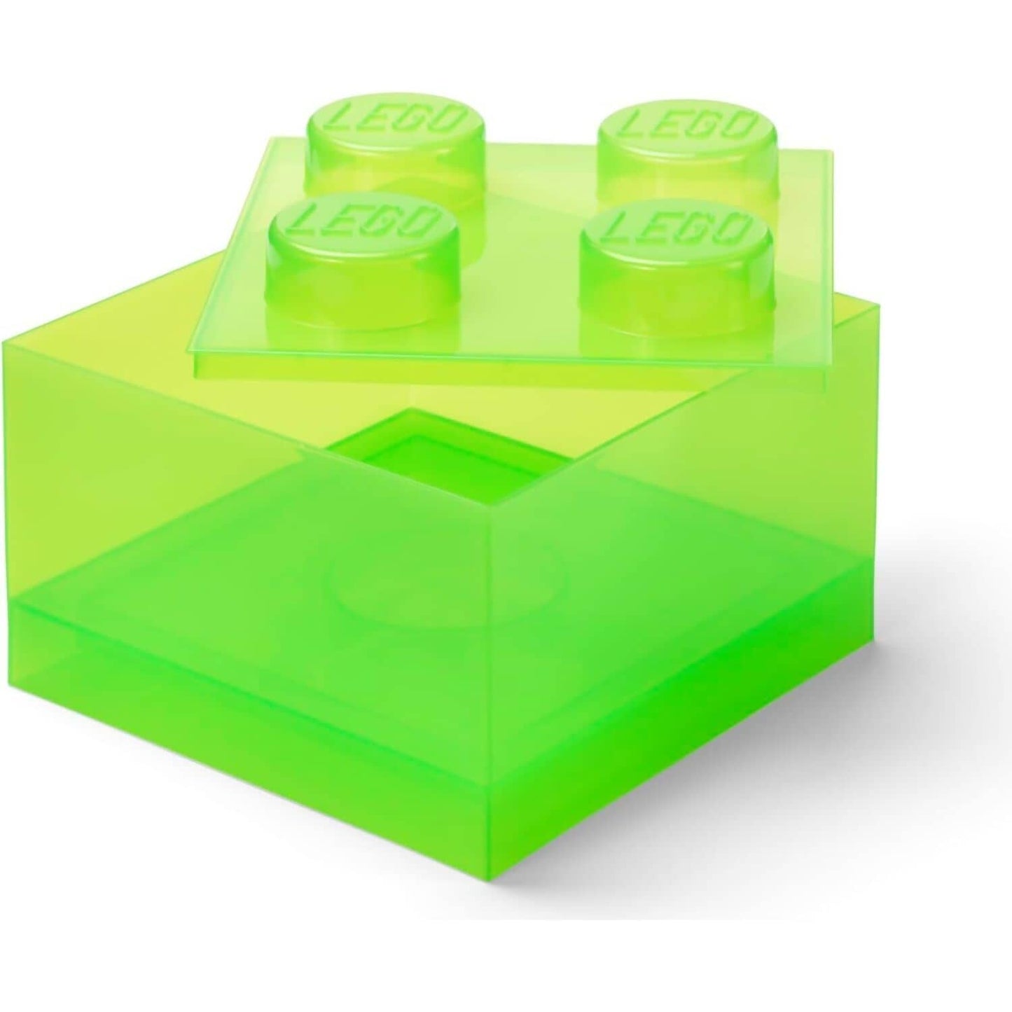 LEGO Storage Brick 4 Studs Top Lid Translucent Green - Room Copenhagen