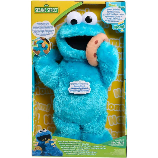Sesame Street - Animated Nom Nom Cookie Monster Plush - Jasnor