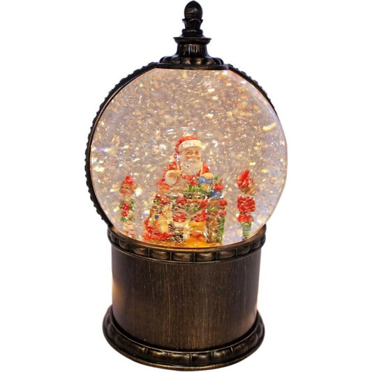 Cotton Candy - Xmas Santa's Workshop Globe LED Lantern with Glitter Motion - Christmas