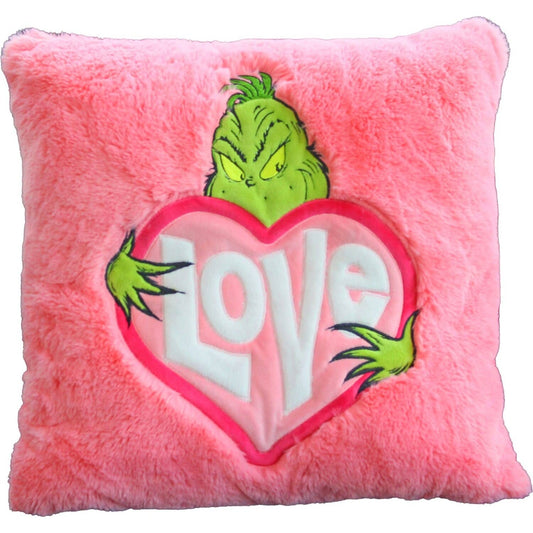 Cotton Candy - Xmas Dr. Seuss Grinch Pink Love Cushion 40cm - Plush