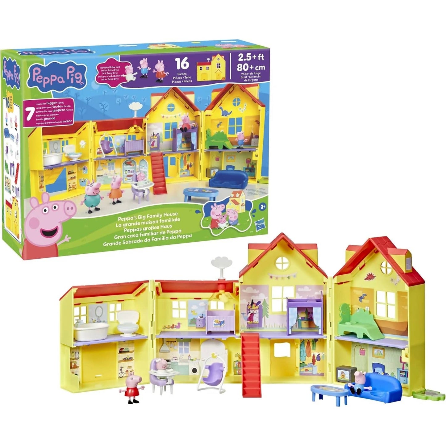 Peppa Pig - Peppa's Big Family House Playset - Hasbro