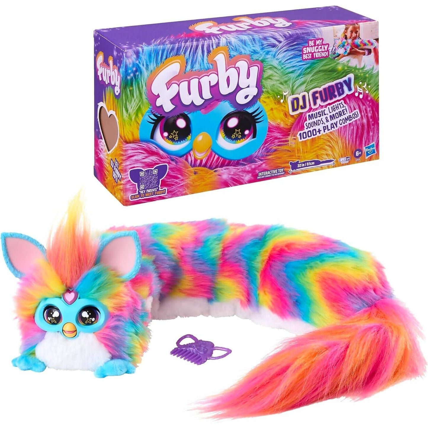 Furby - DJ Furby Rainbow Interactive Toy Plush - Hasbro