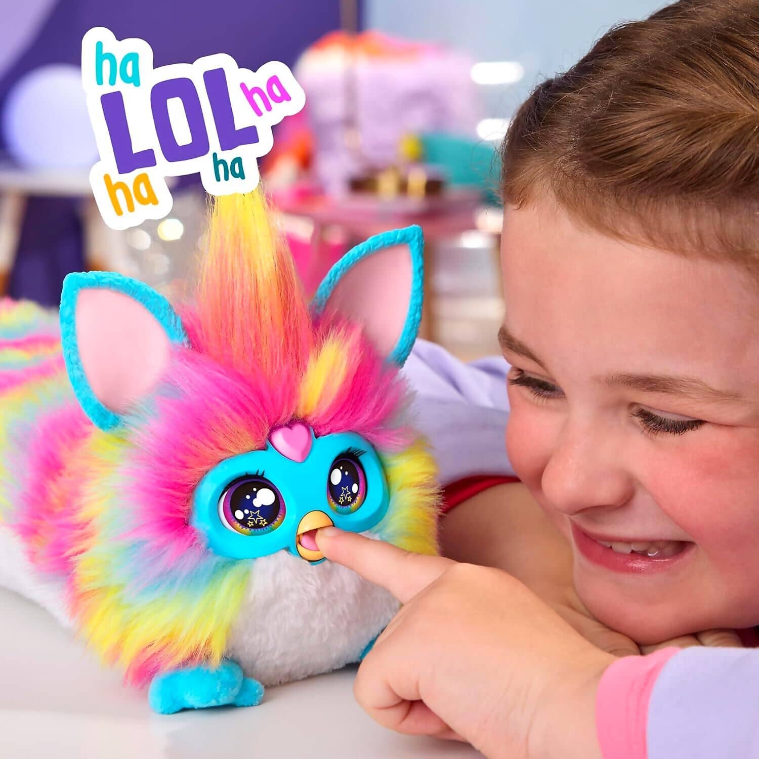 Furby - DJ Furby Rainbow Interactive Toy Plush - Hasbro