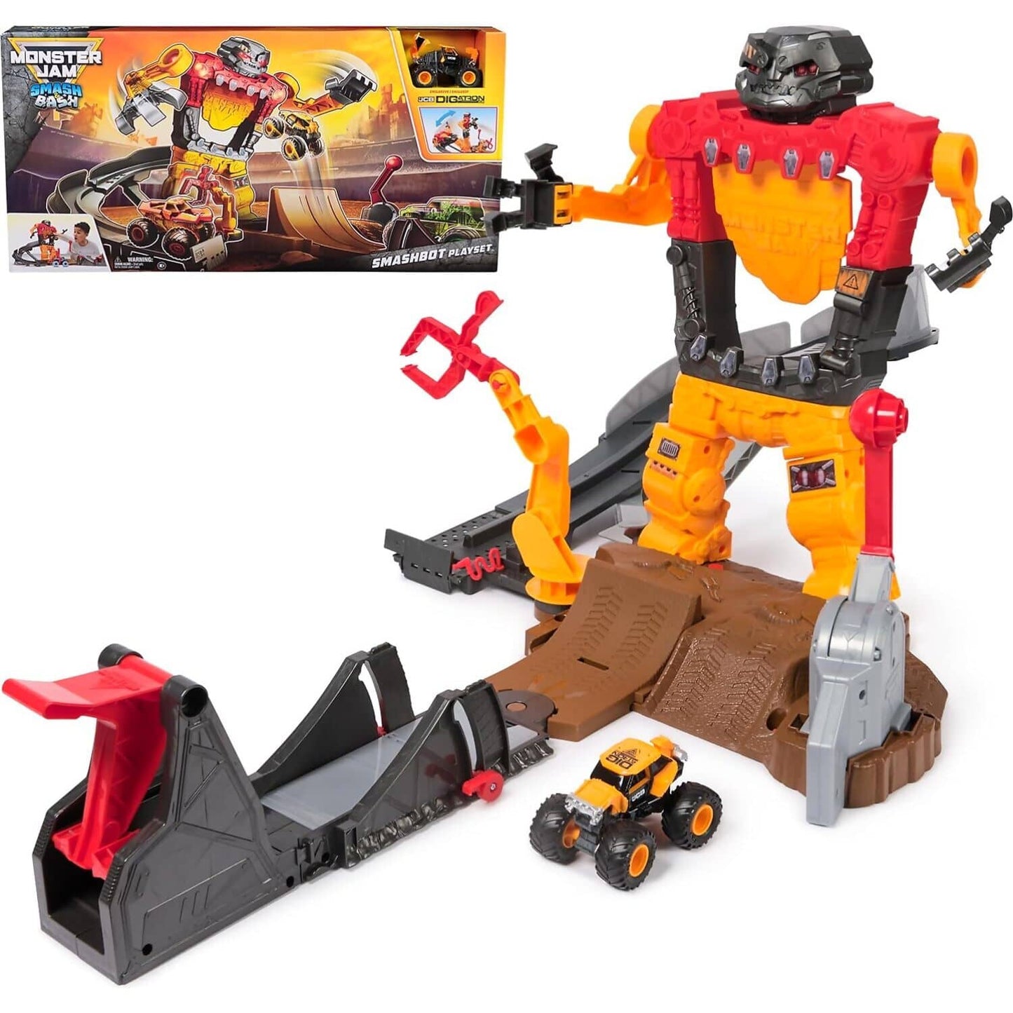 Monster Jam - Smash & Bash SmashBot Playset with Launcher - Spin Master