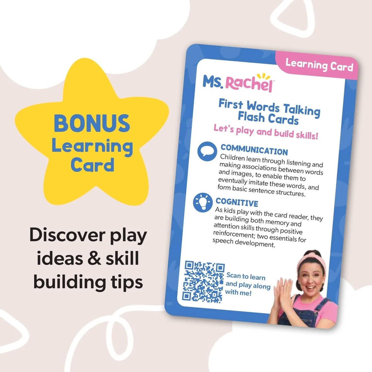 Ms. Rachel - First Words Talking Flash Cards - Spin Master