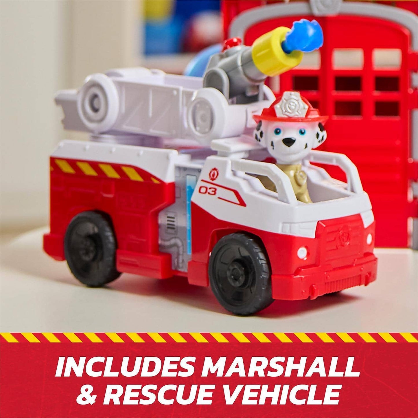 Paw Patrol - Fire Rescue: Fire Rescue Command Center with Marshall Figure Playset - Spin Master
